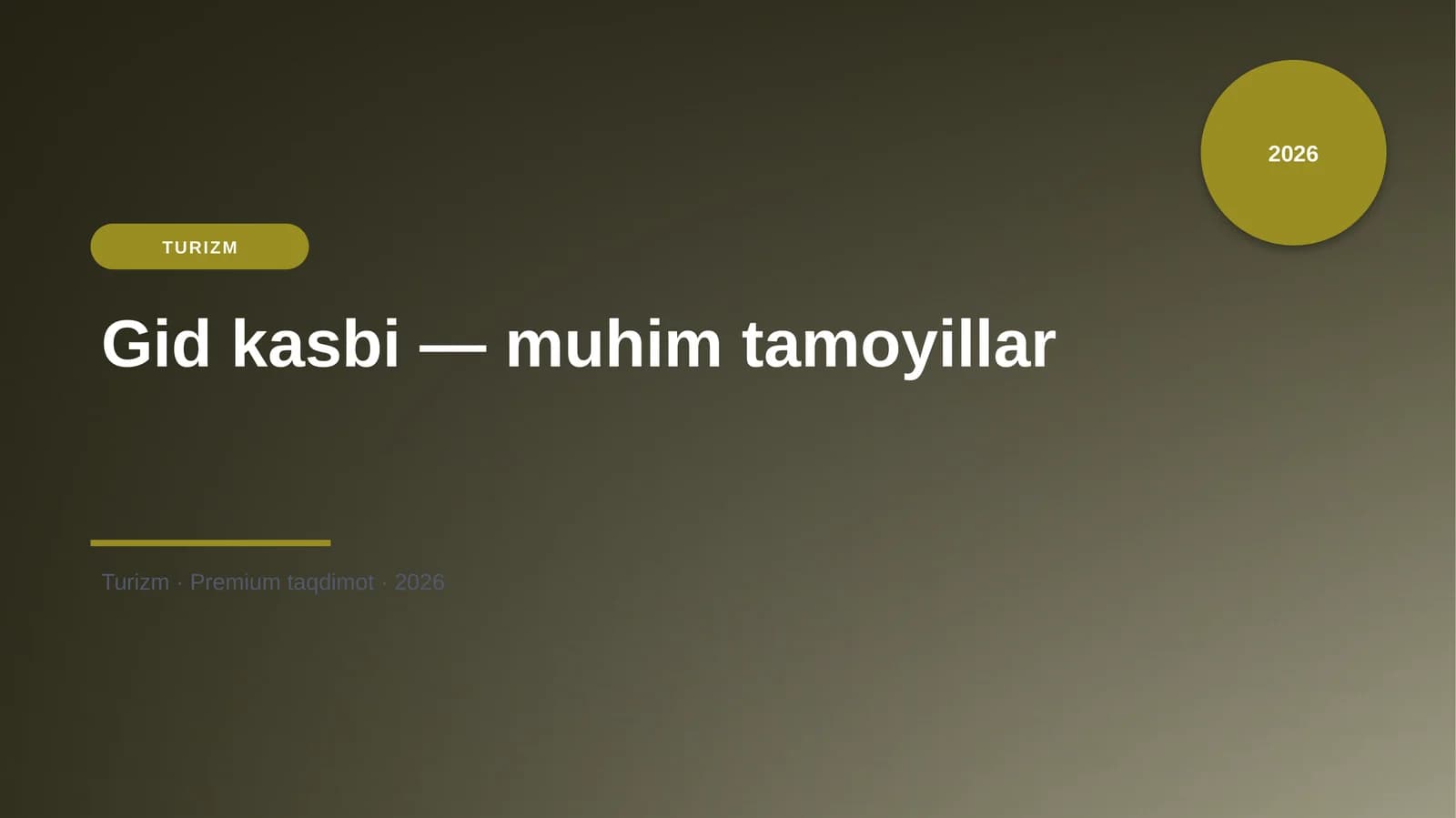 Gid kasbi — muhim tamoyillar