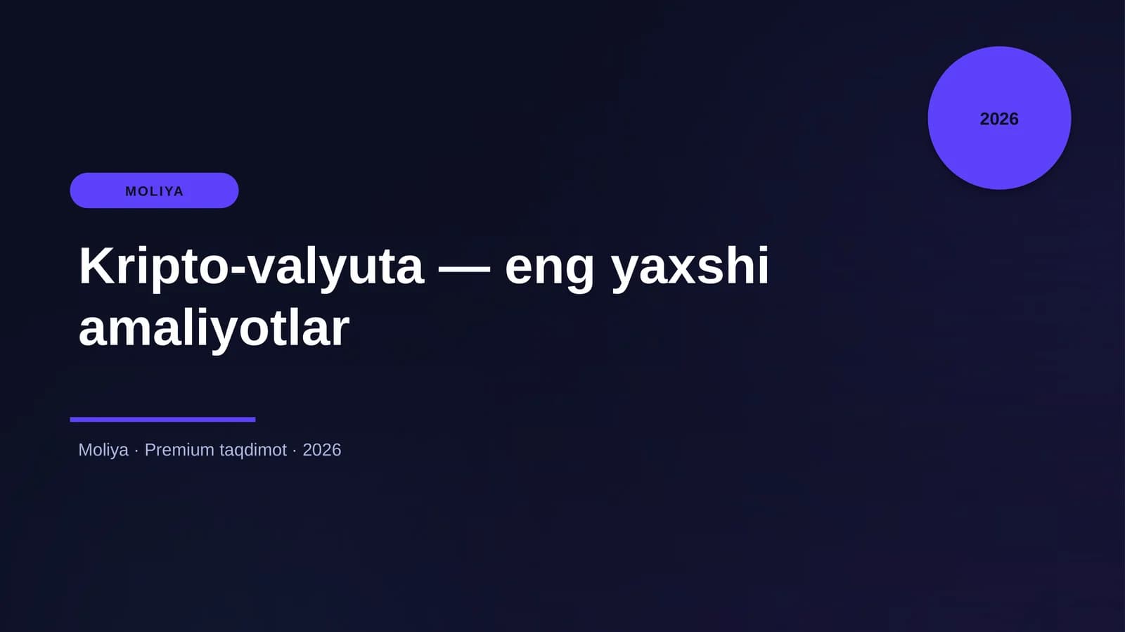 Kripto-valyuta — eng yaxshi amaliyotlar