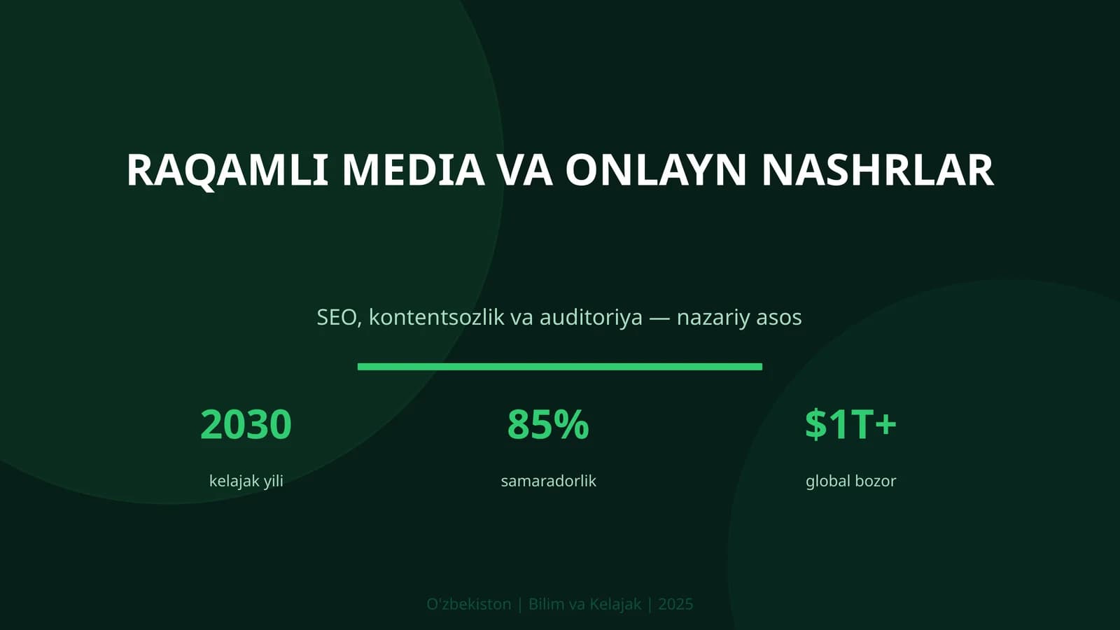 Raqamli media va onlayn nashrlar