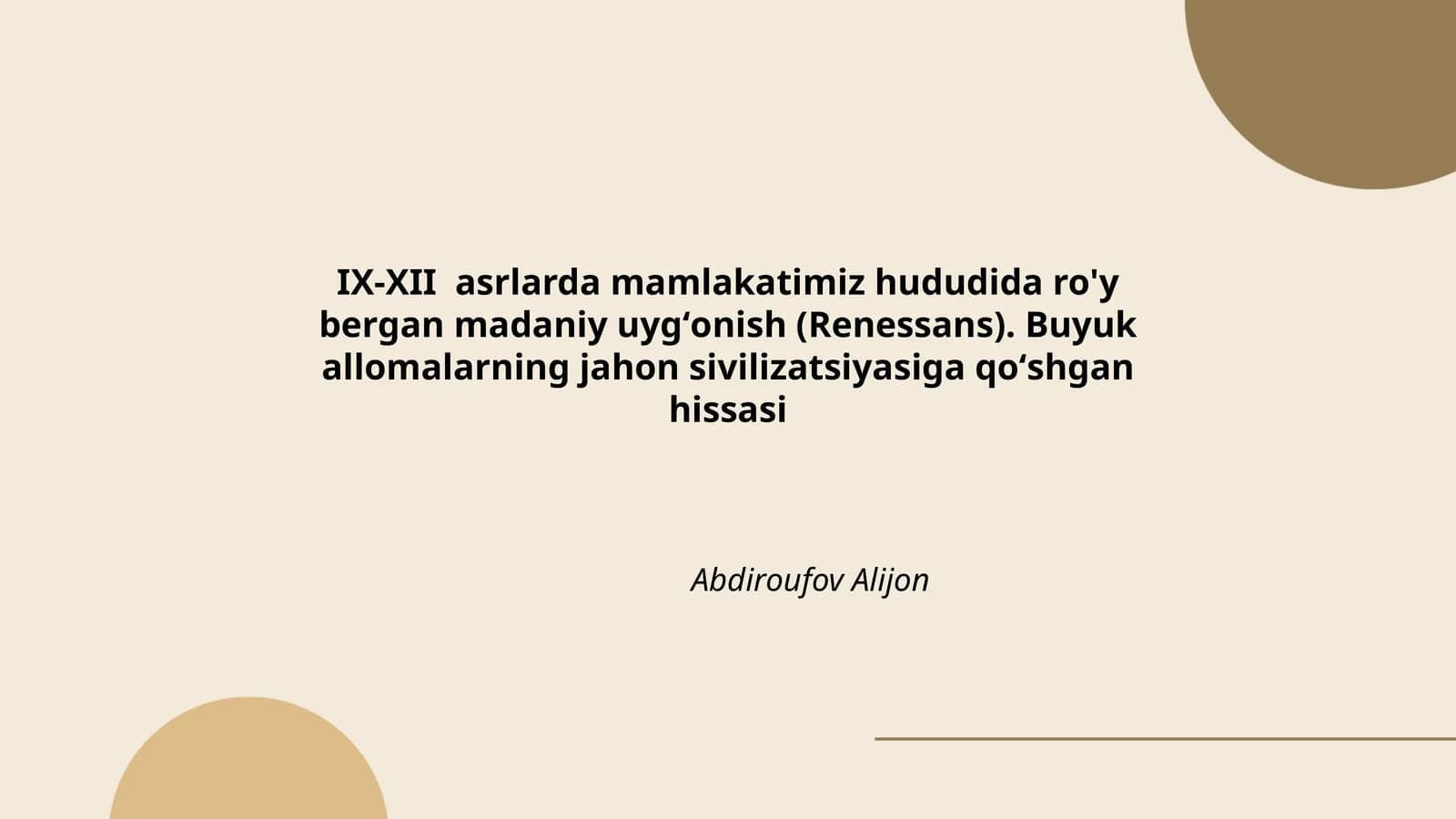 Temuriylar davrida madaniy uyg‘onish