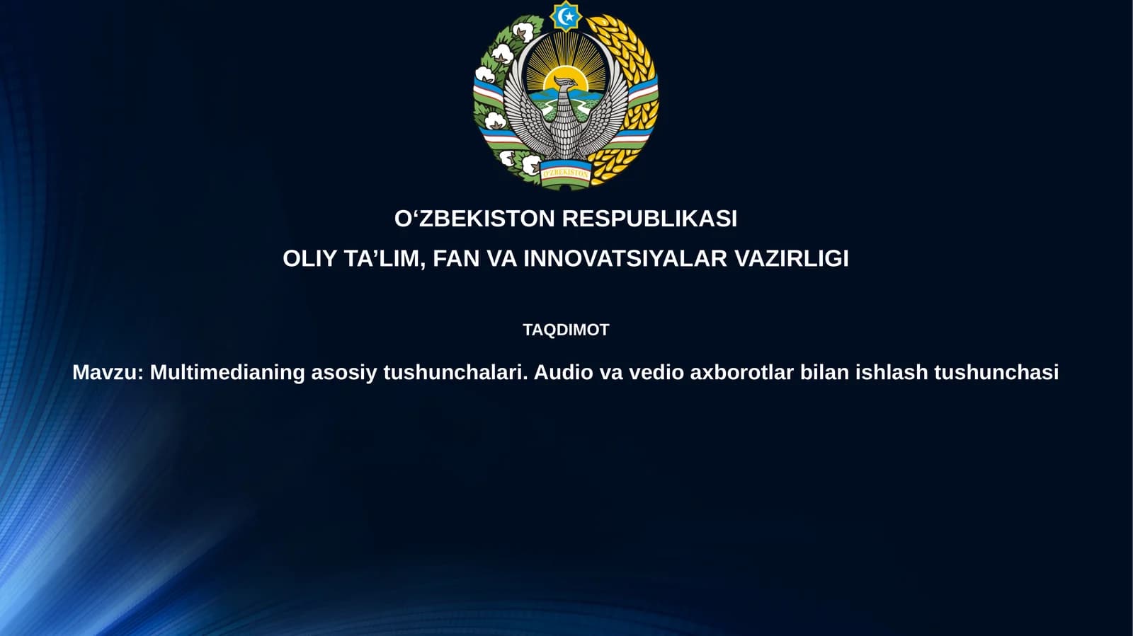 Multimedia tushunchasi