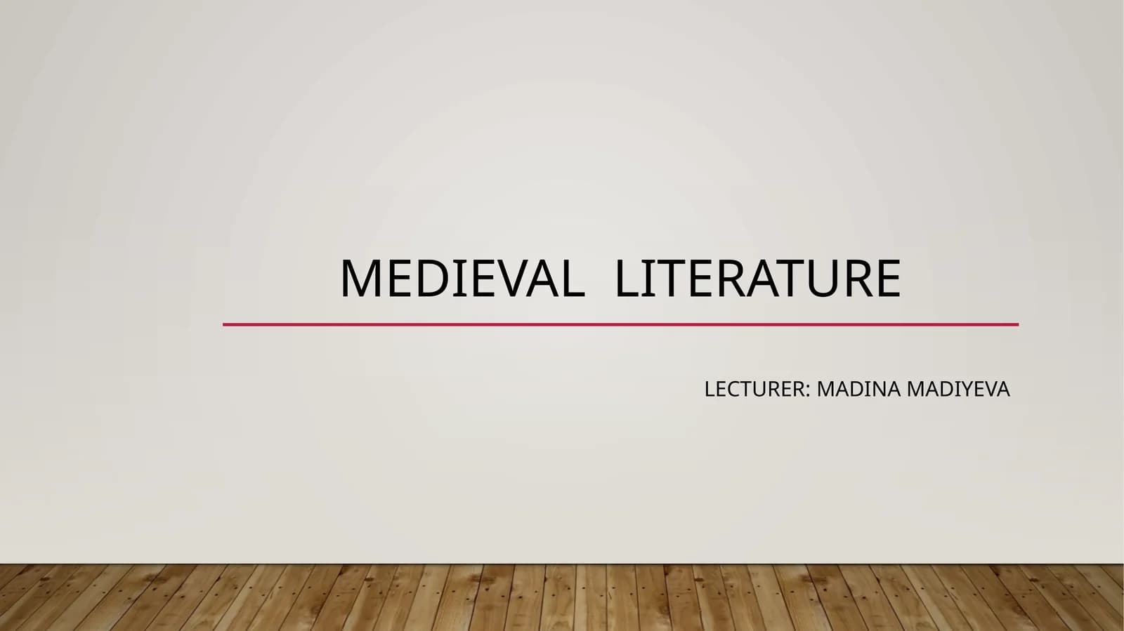 Medieval literature