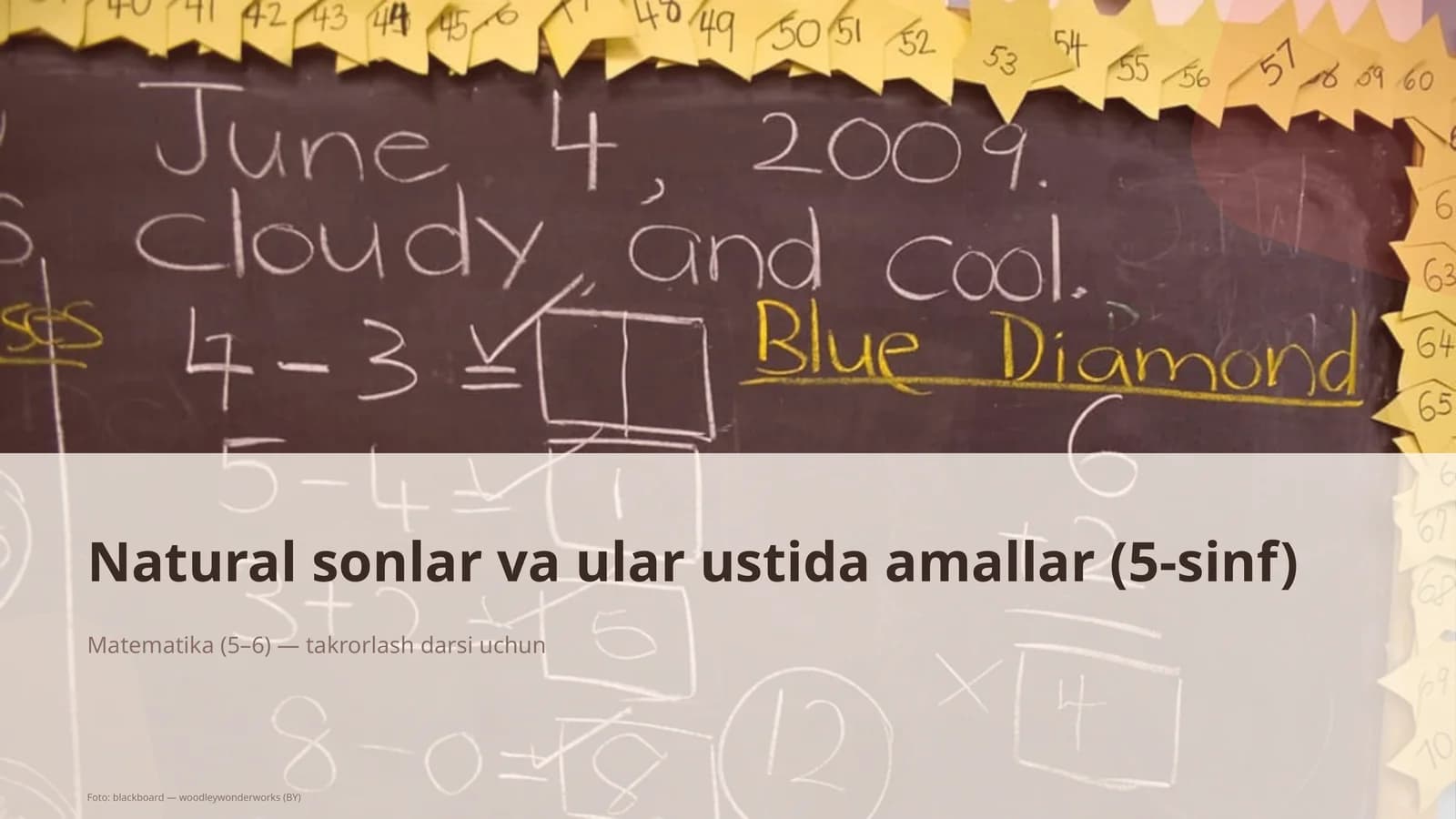 Natural sonlar va ular ustida amallar (5-sinf)
