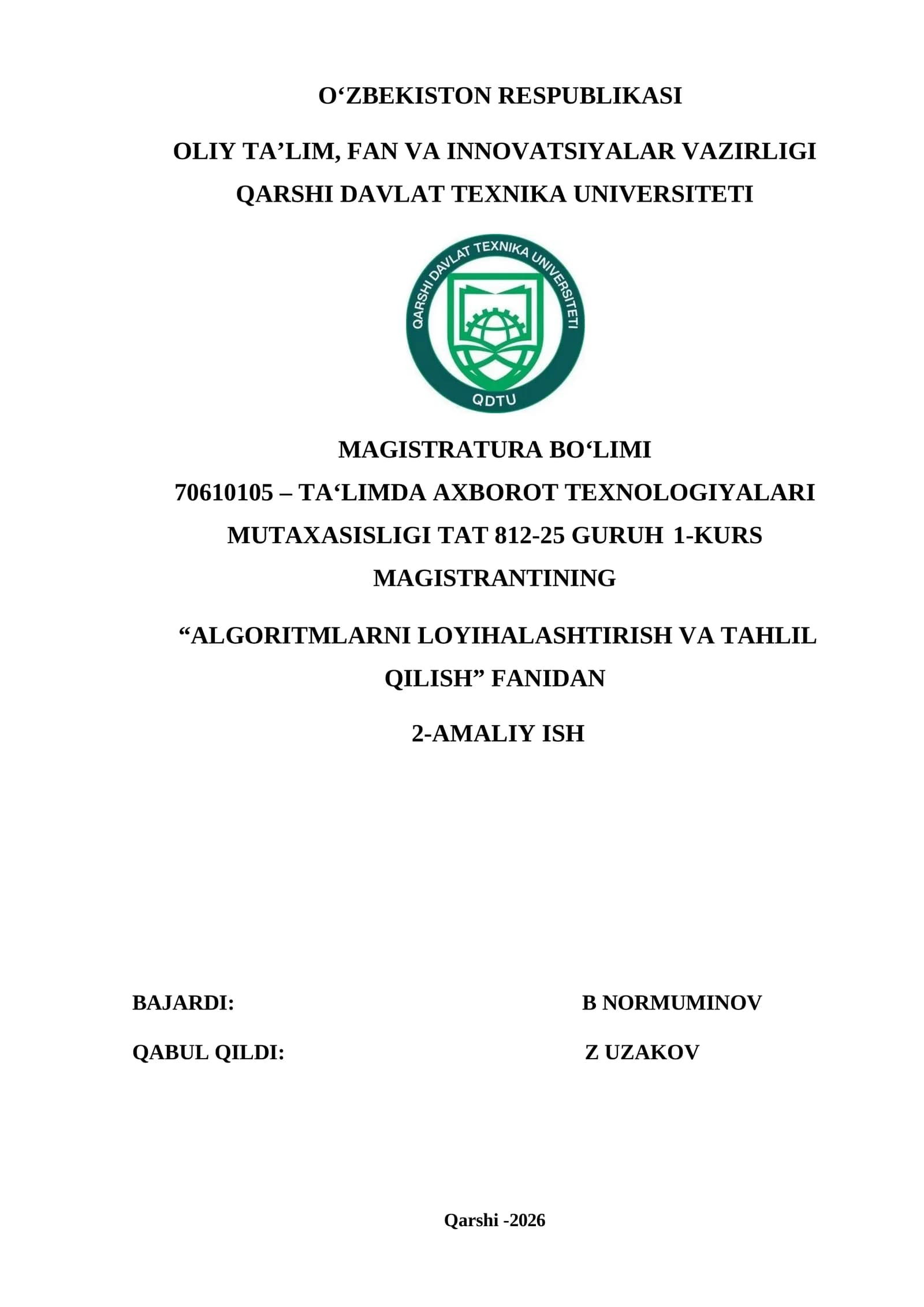 Algoritmlarning asimptotik tahlili