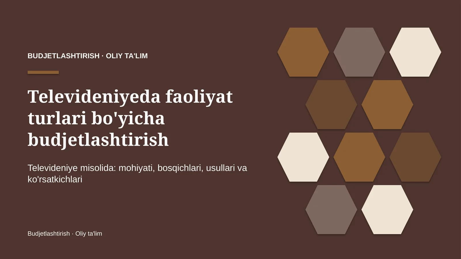 televideniyeda faoliyat turlari bo'yicha budjetlashtirish 6517
