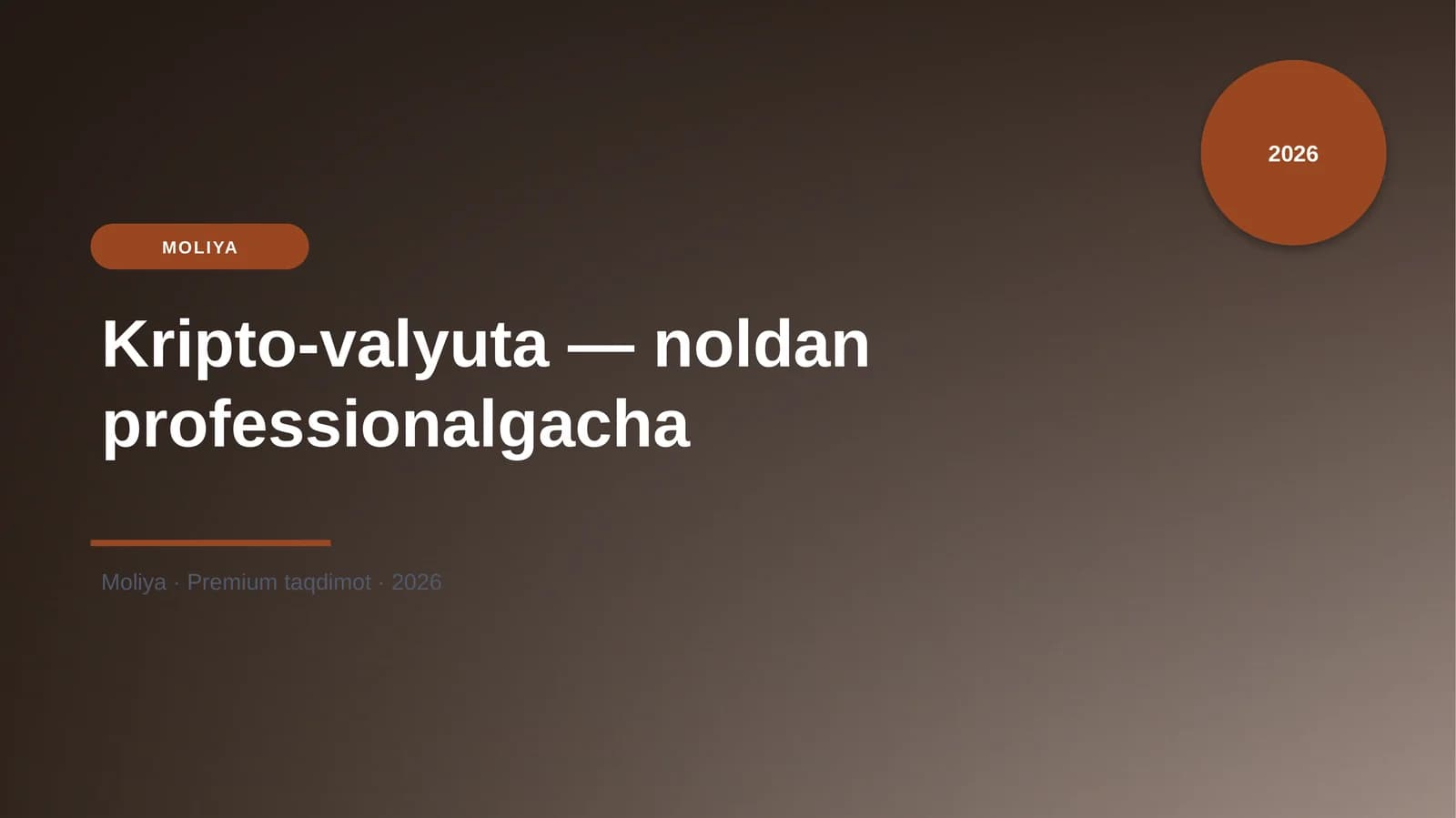 Kripto-valyuta — noldan professionalgacha