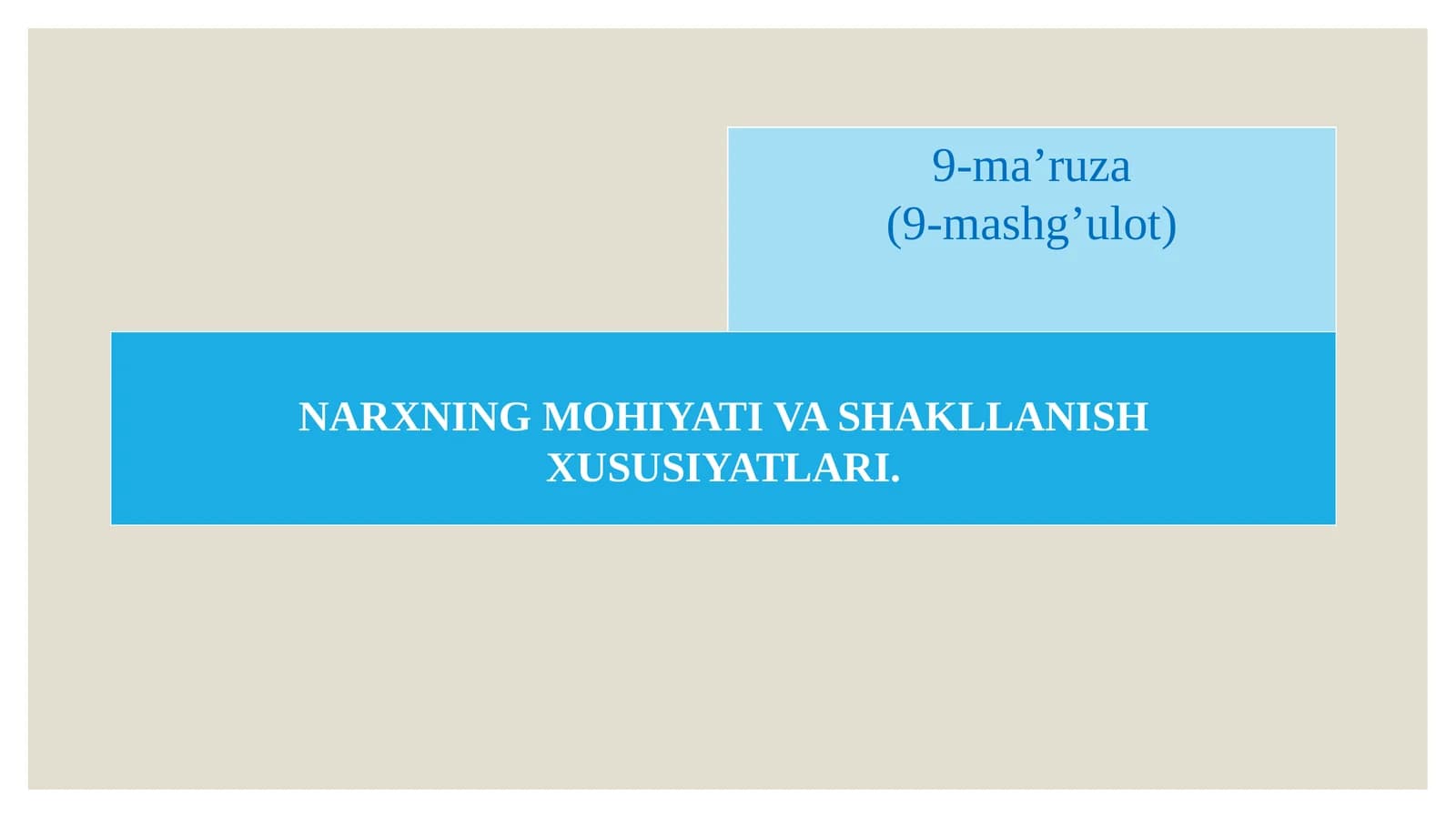 9-ma’ruza (9-mashg’ulot)