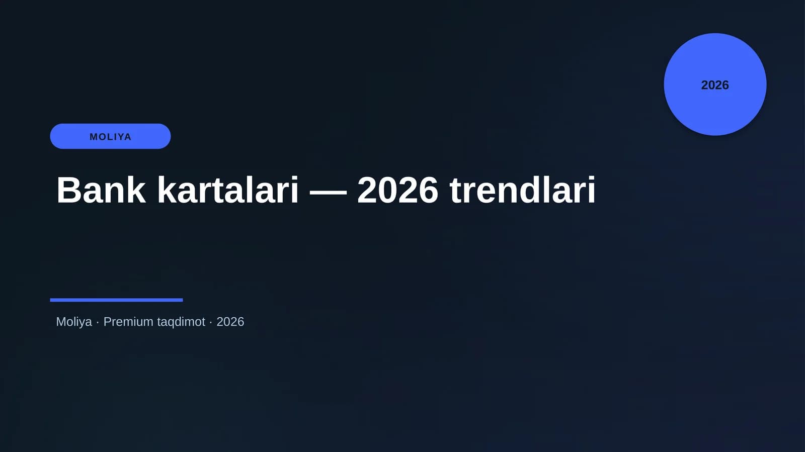 Bank kartalari — 2026 trendlari