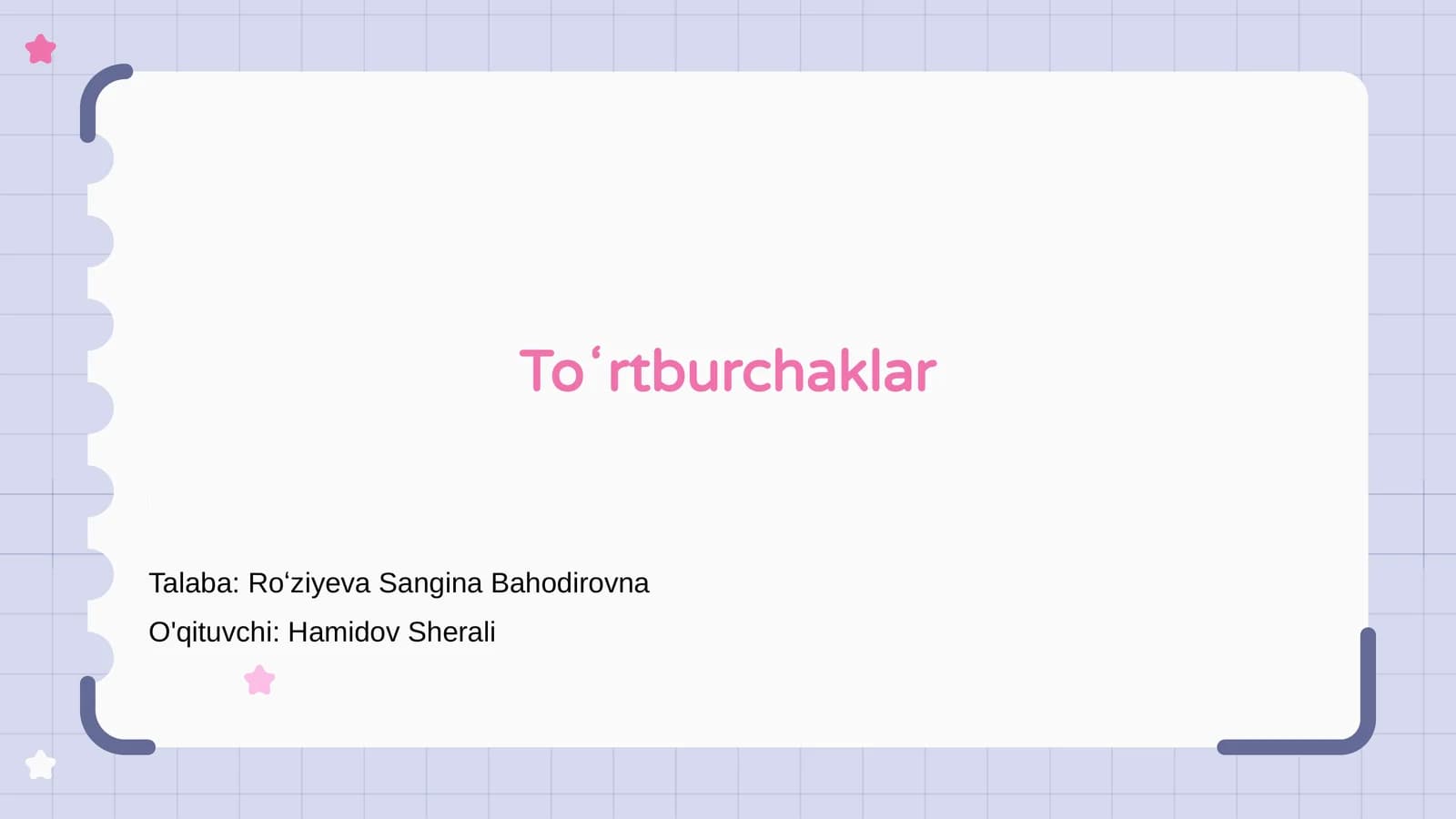Toʻrtburchaklar