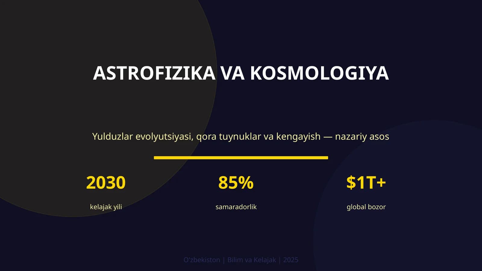 ASTROFIZIKA VA KOSMOLOGIYA