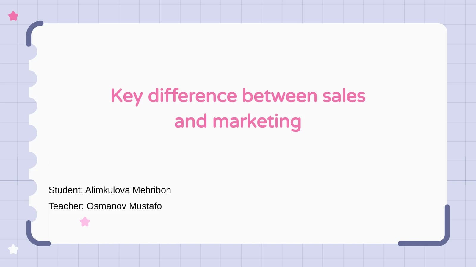Key difference between sales and marketing