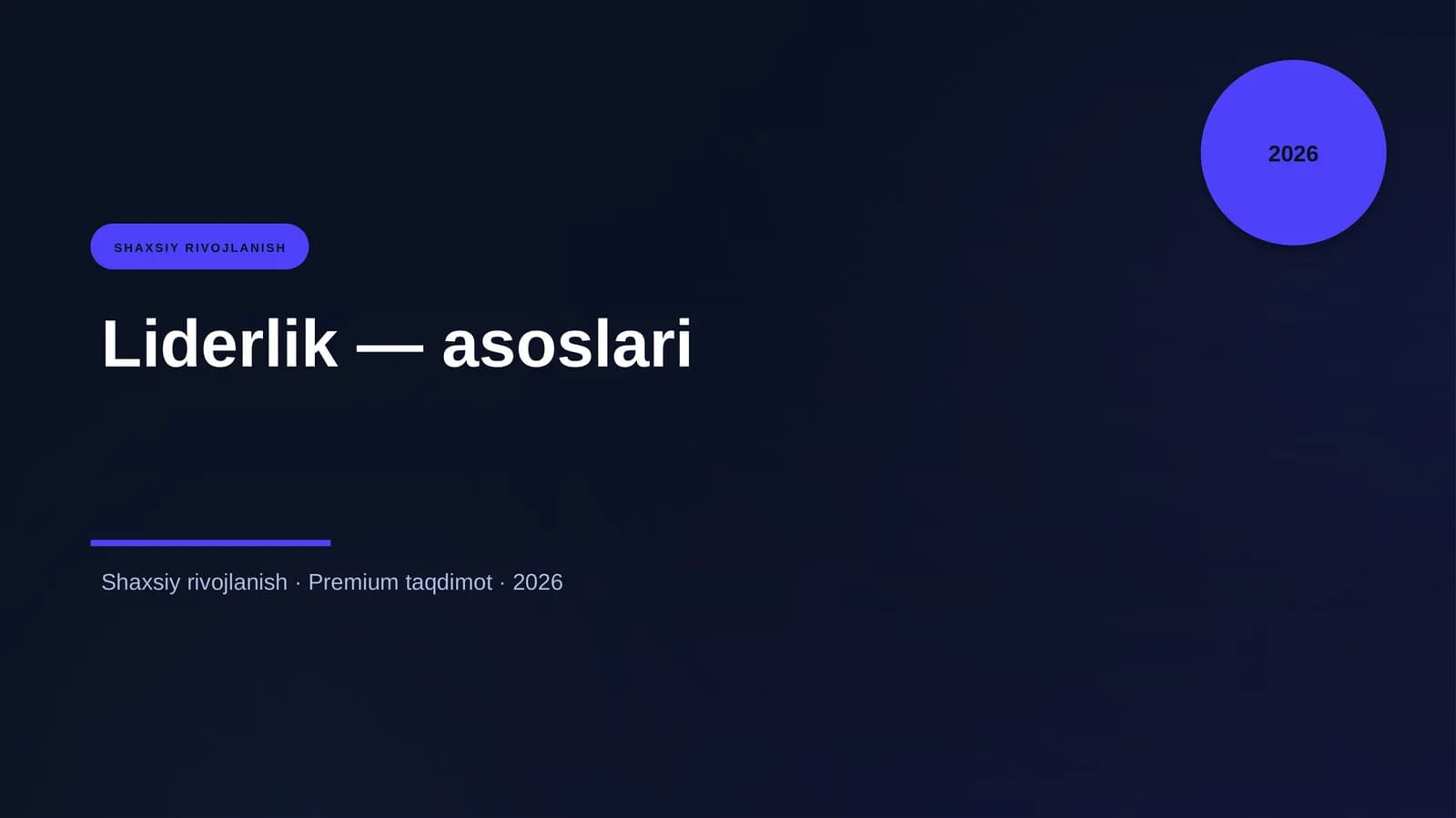 Liderlik — asoslari