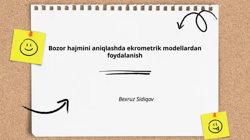 Ekonometriya va Bozor Hajmini Aniqlash