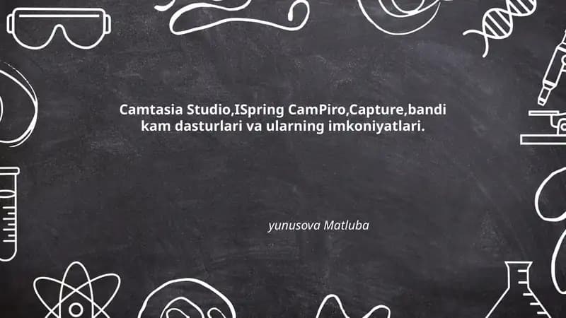 Camtasia Studio, ISpring CamPro, Capture