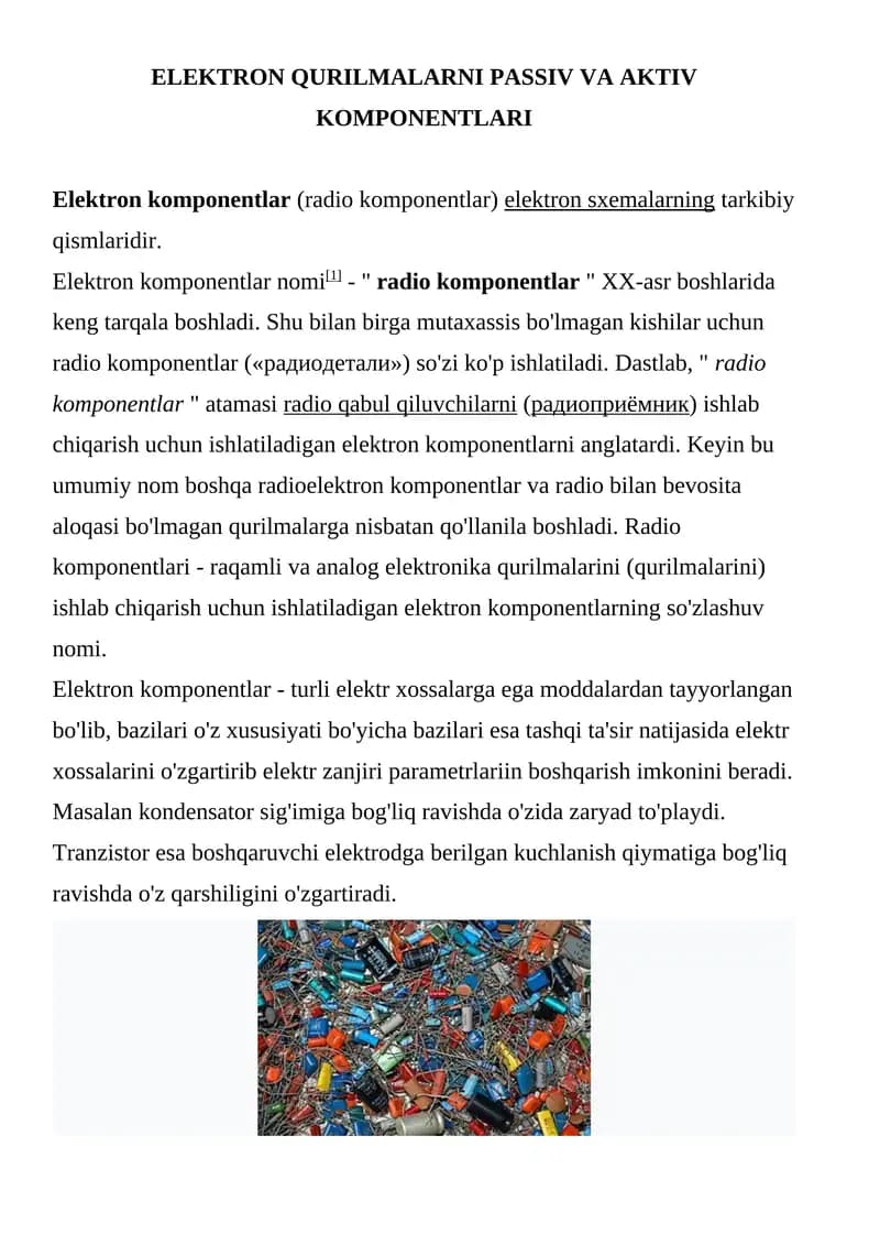 Elektron komponentlar