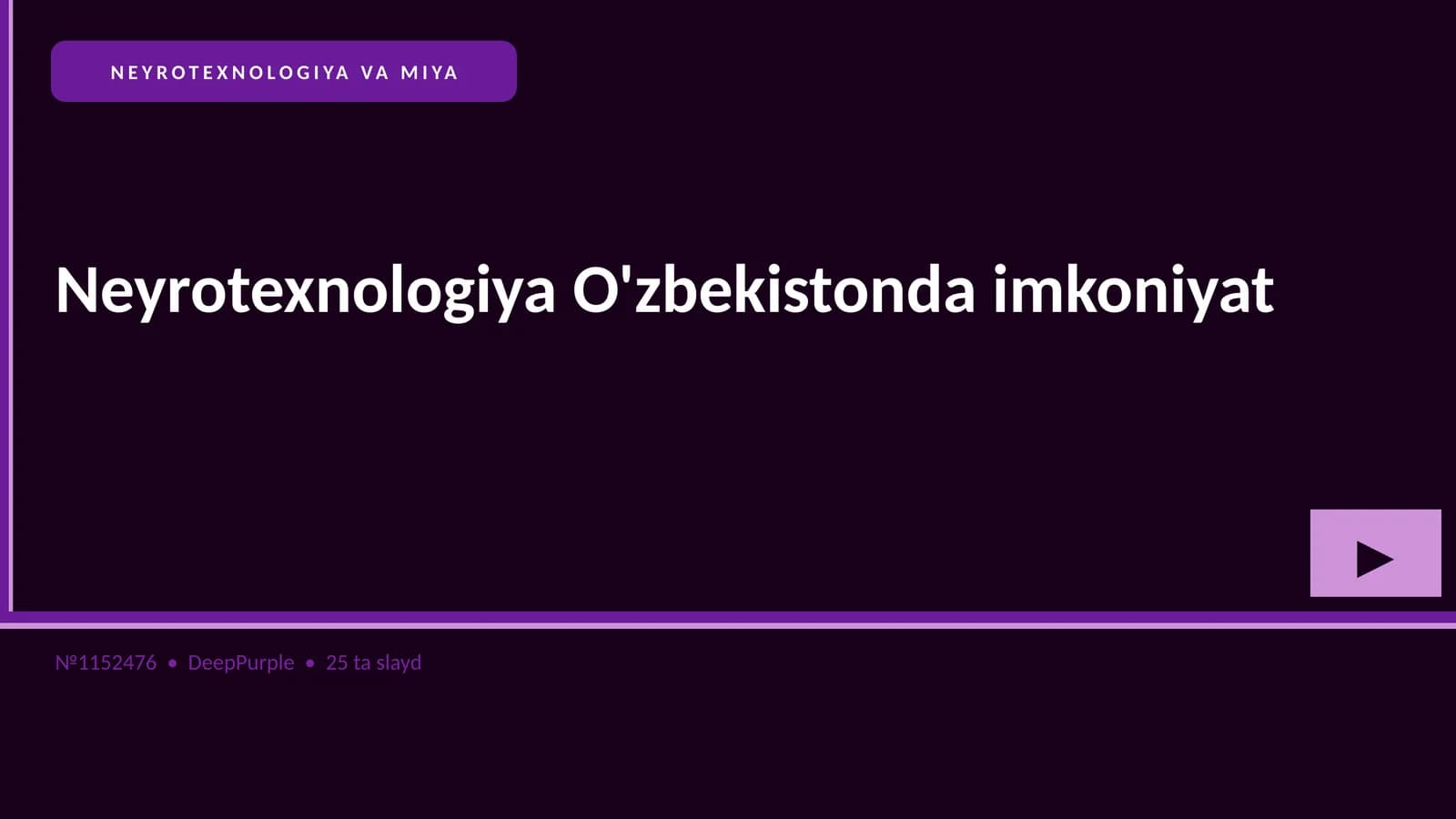 NEYROTEXNOLOGIYA VA MIYA