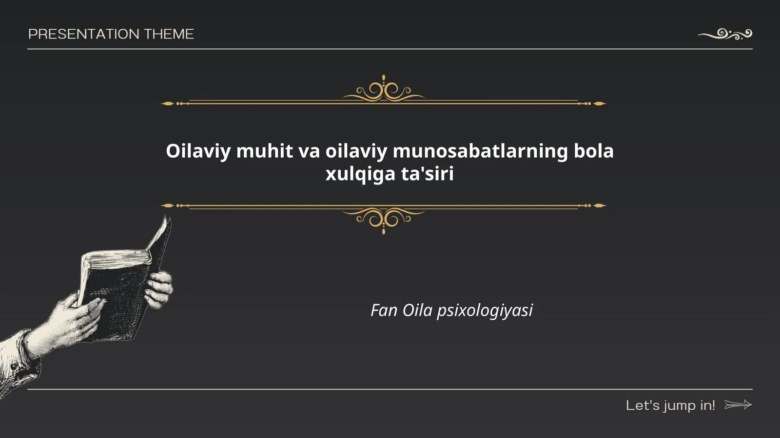 Oilaviy muhit va oilaviy munosabatlarning bola xulqiga ta'siri