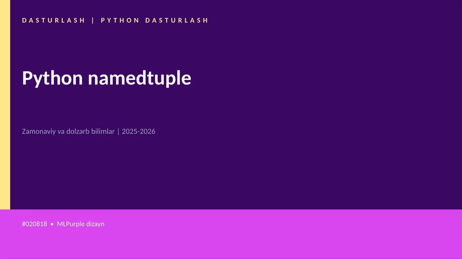 DASTURLASH | PYTHON DASTURLASH