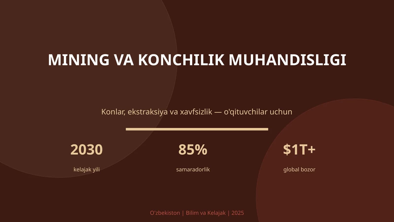 MINING VA KONCHILIK MUHANDISLIGI