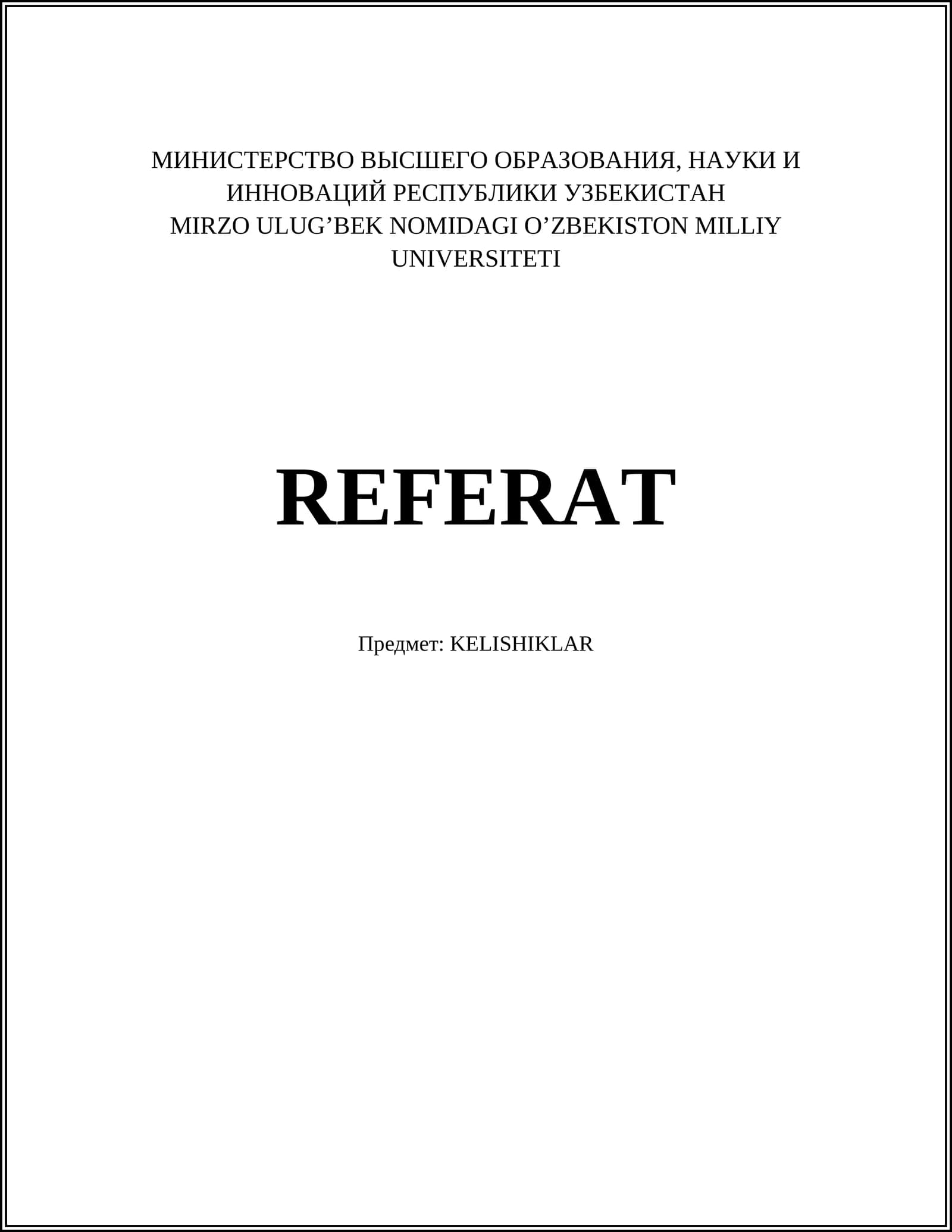 KELISHIKLAR