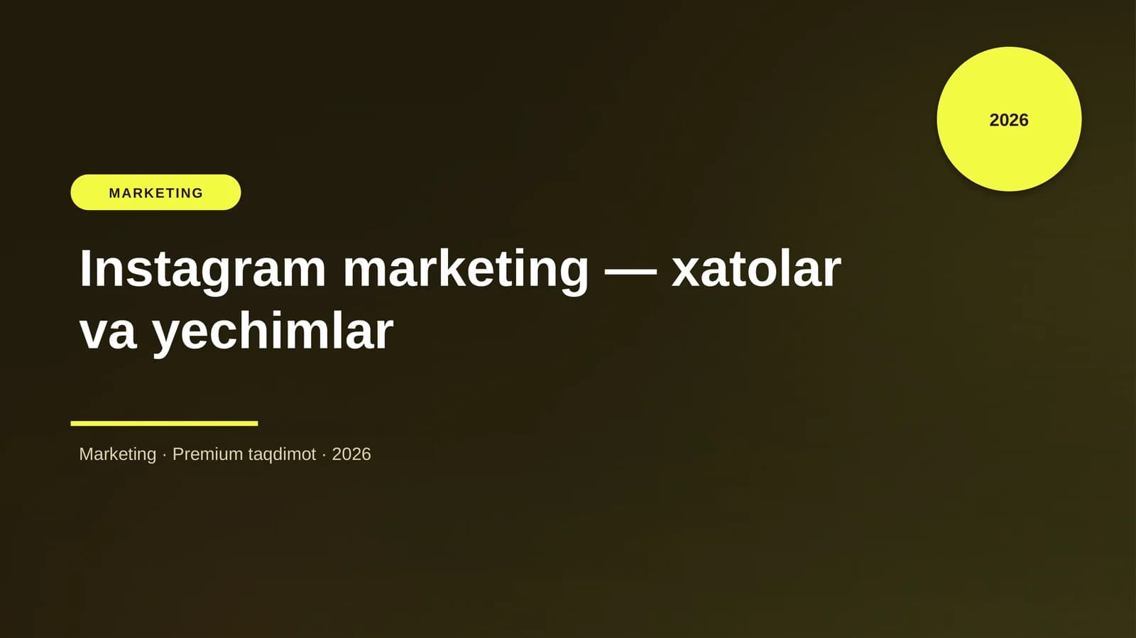 Instagram marketing — xatolar va yechimlar