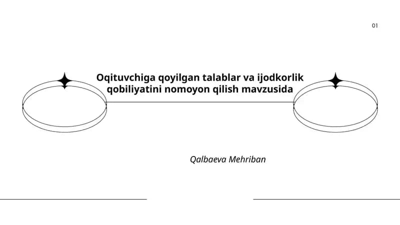 O'qituvchilik kasbining asosiy talablari