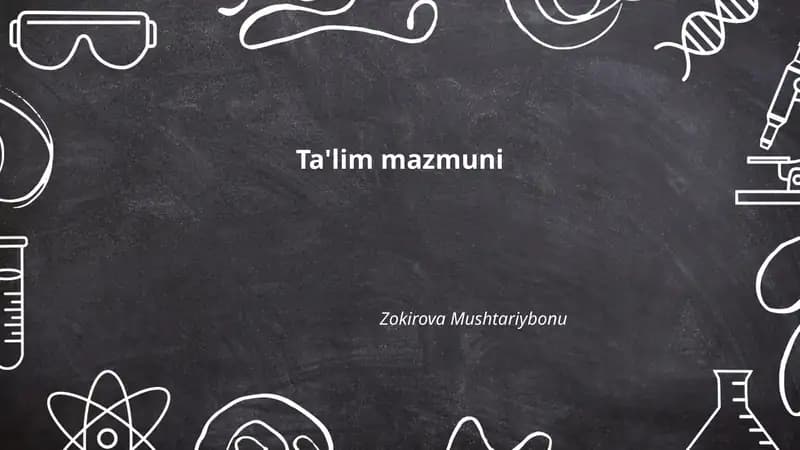 Ta'lim mazmuni