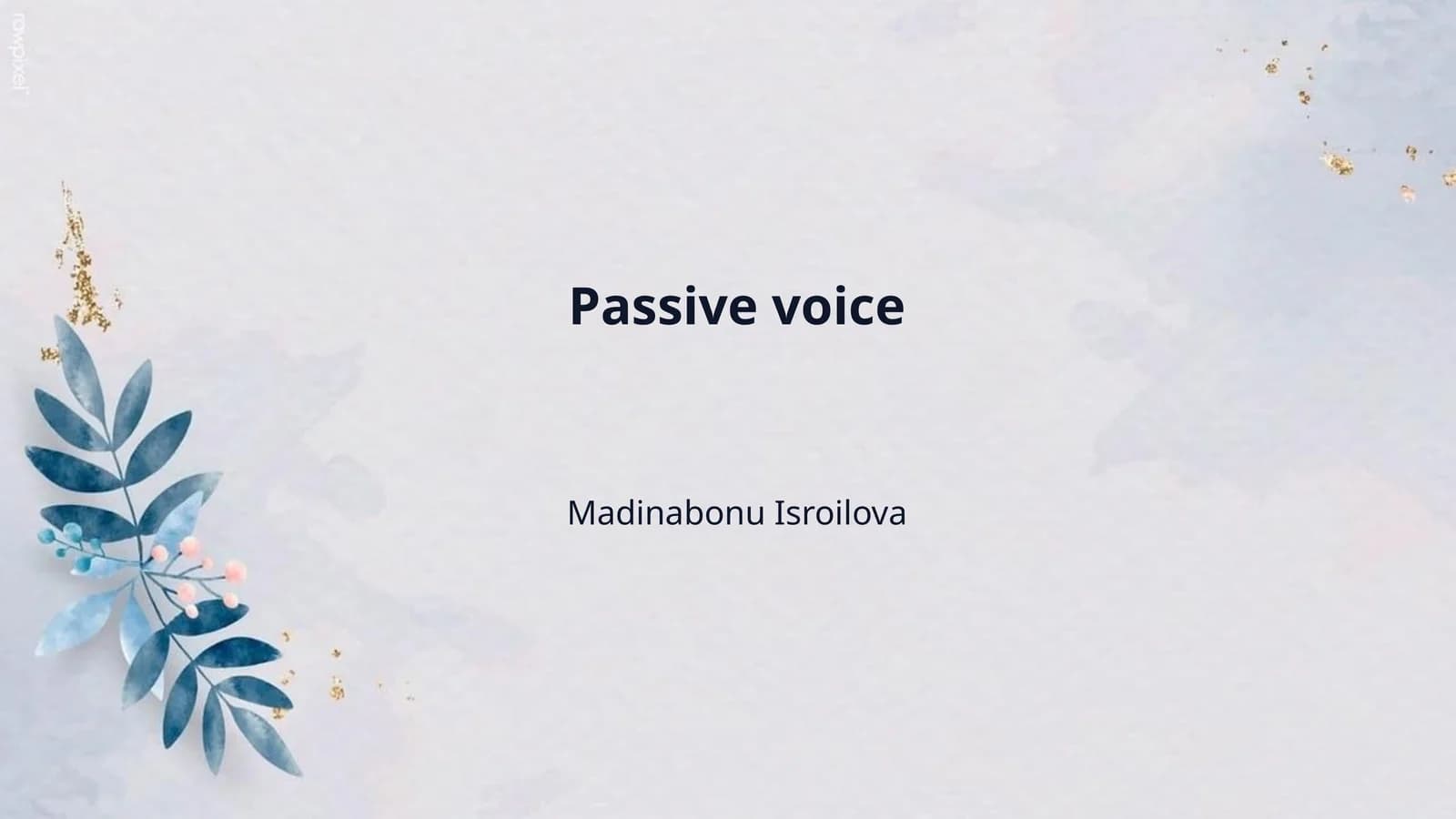 Passive voice