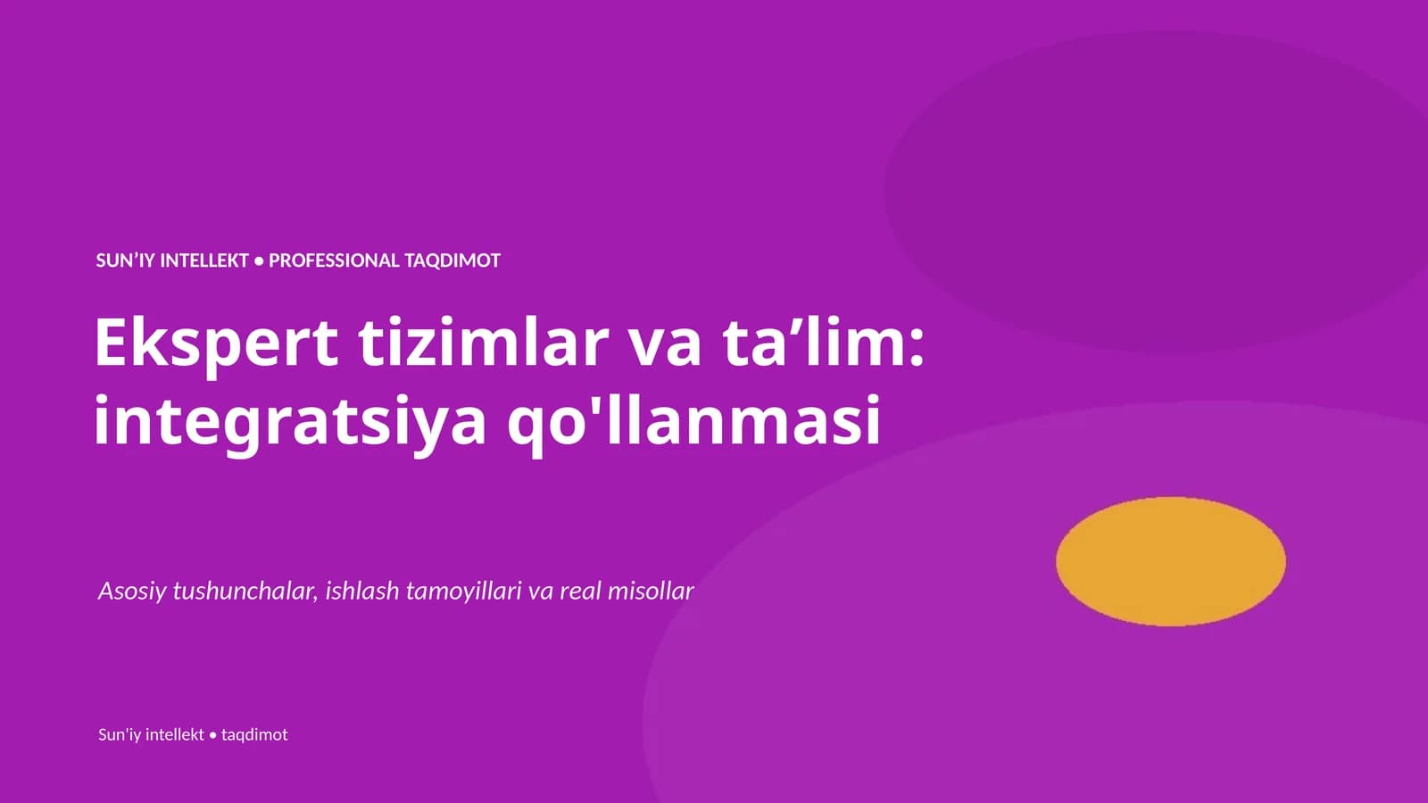 SUN’IY INTELLEKT PROFESSIONAL TAQDIMOT