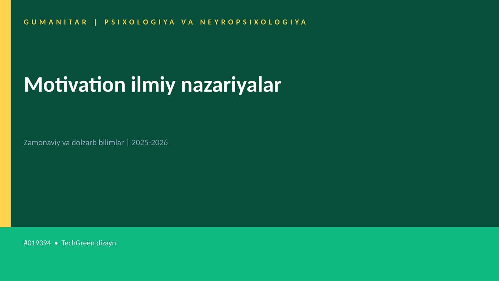 Motivation ilmiy nazariyalar