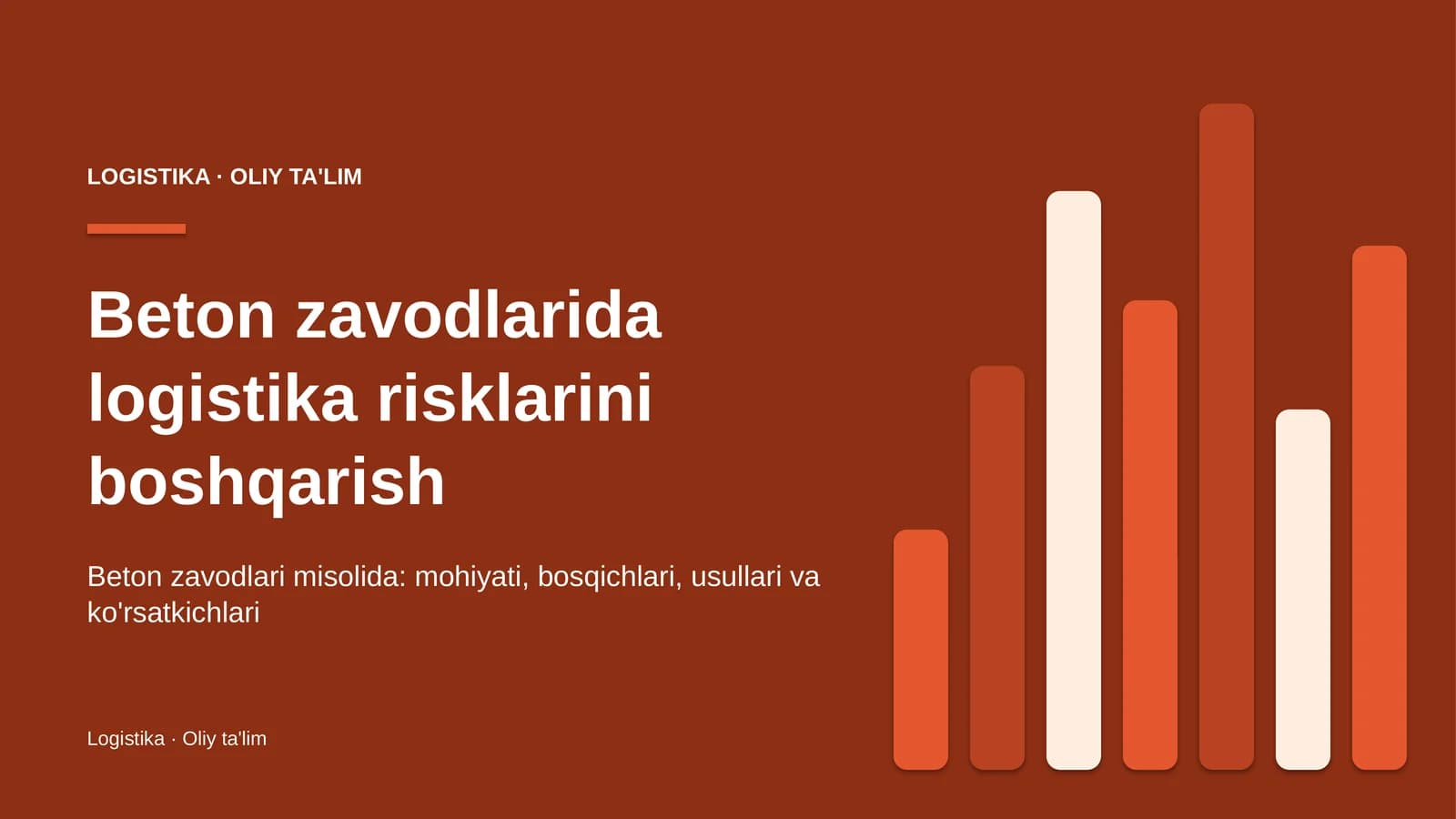 Beton zavodlarida logistika risklarini boshqarish
