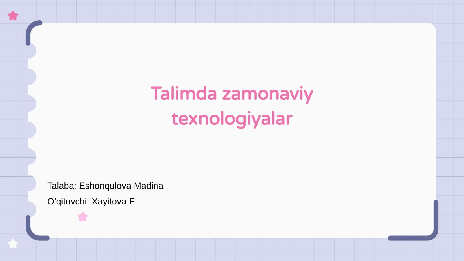 Zamonaviy Texnologiyalar
