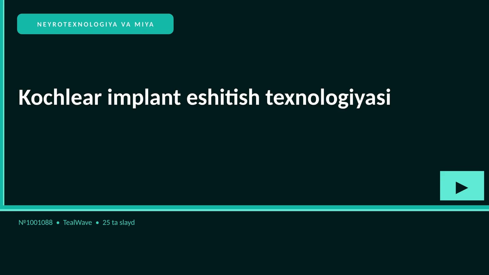 KOCHLEAR IMPLANT ESHITISH TEXNOLOGIYASI
