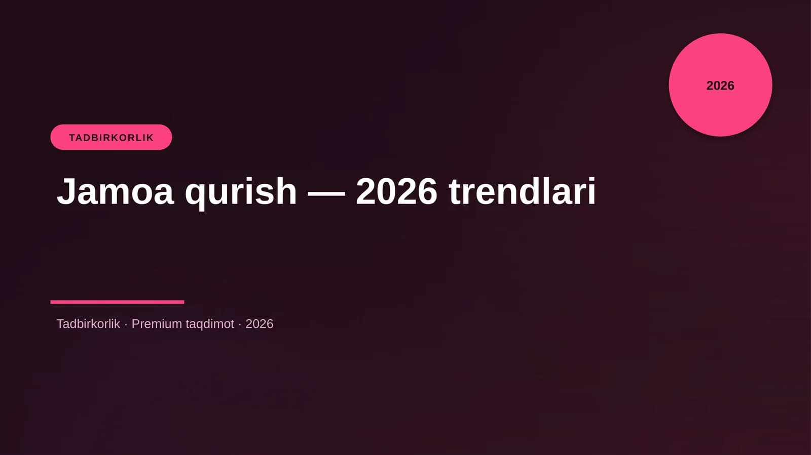 Jamoa qurish — 2026 trendlari