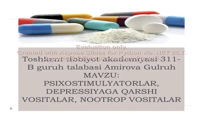 Psixostimulyatorlar
