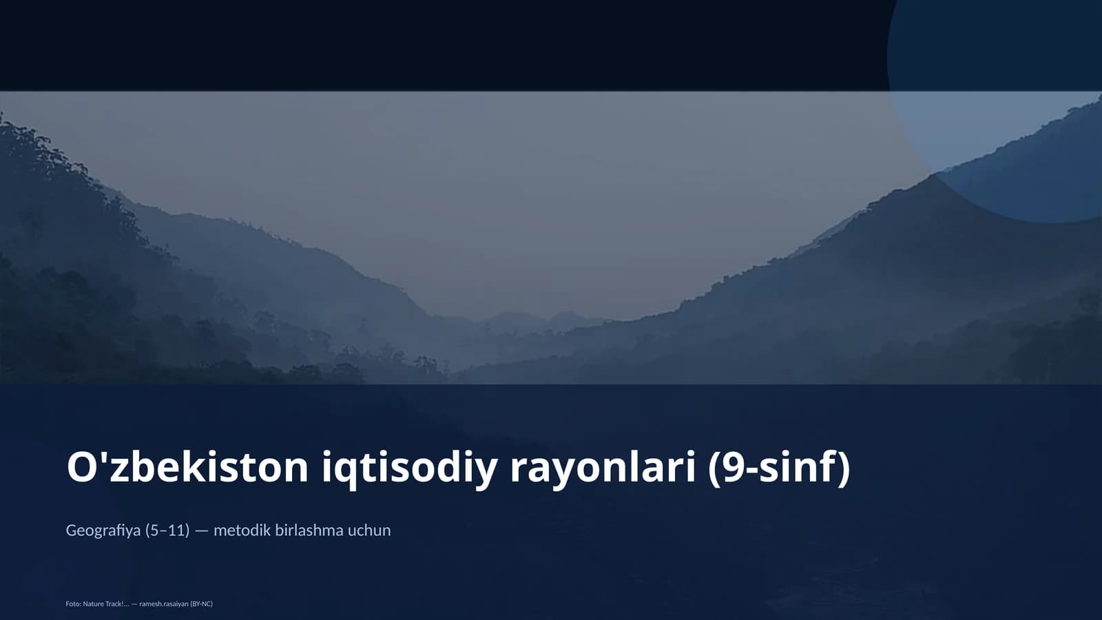 O'zbekiston iqtisodiy rayonlari (9-sinf)
