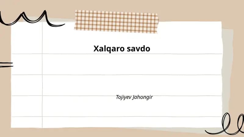 Xalqaro savdo