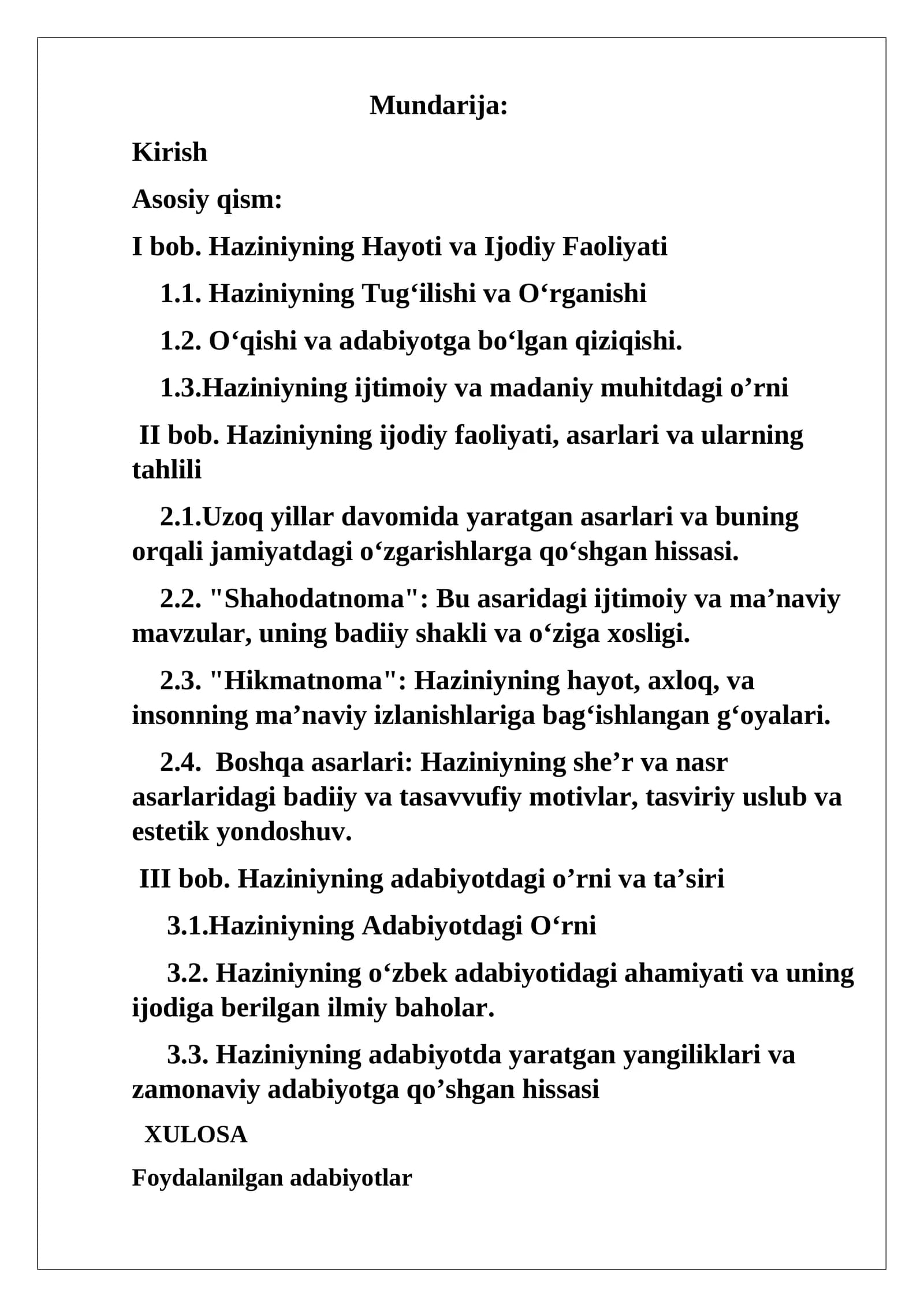 Haziniyning Hayoti va Ijodiy Faoliyati