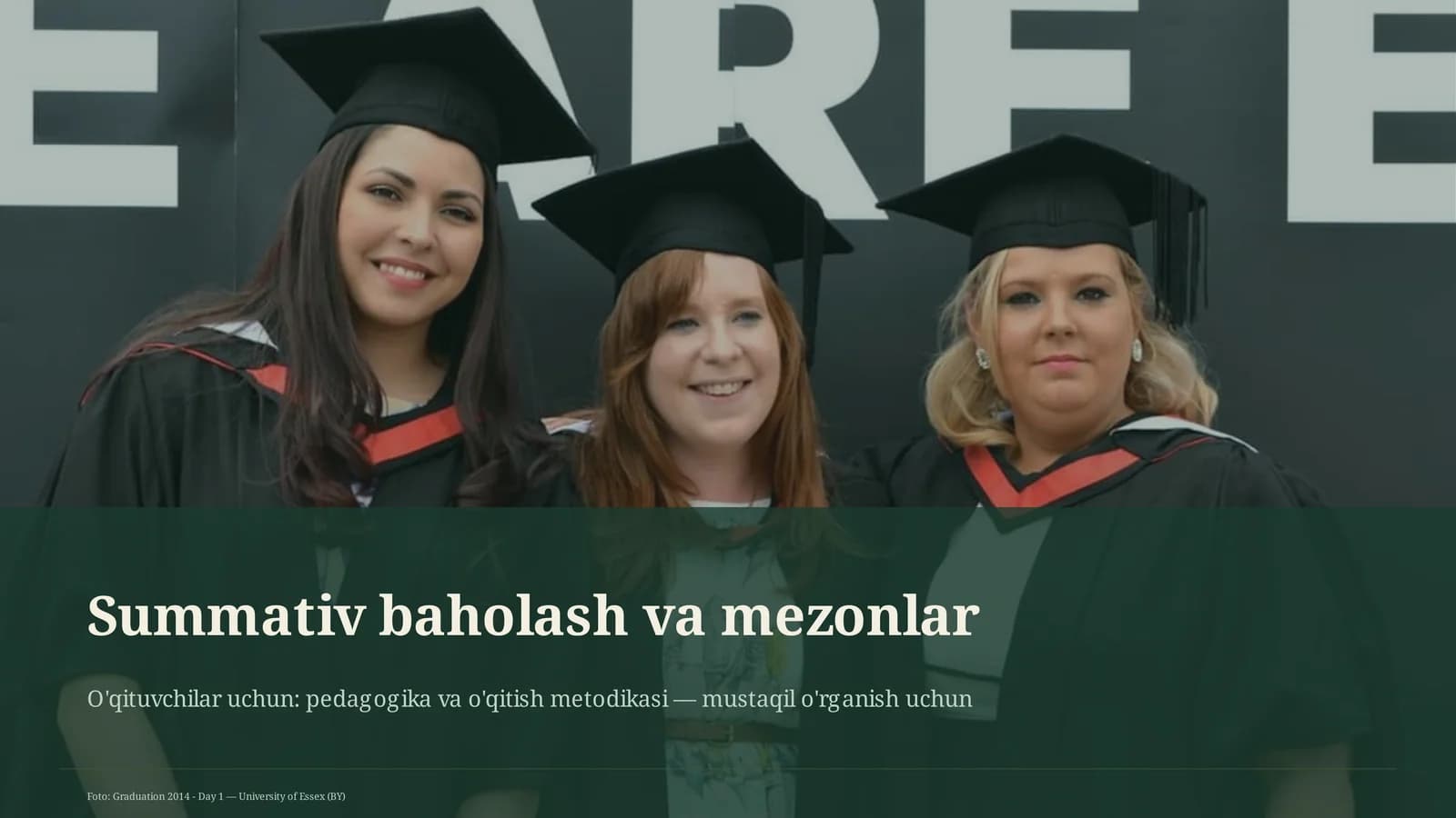 Summativ baholash va mezonlar