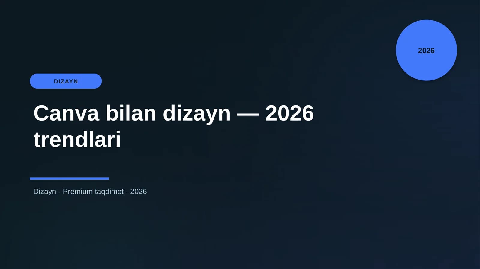Canva bilan dizayn — 2026 trendlari