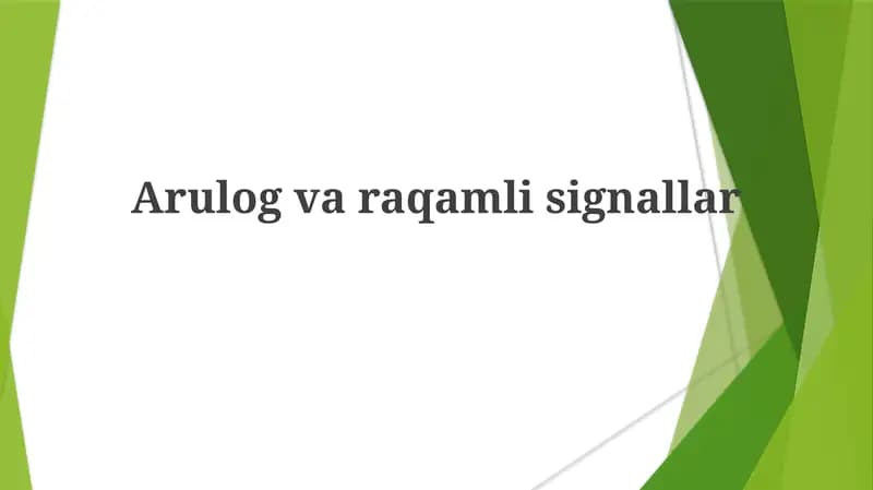 Arulogvaraqamlisignallar