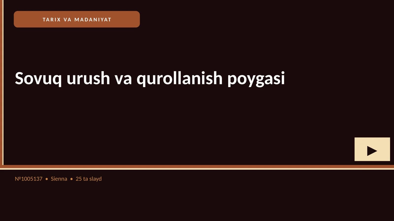 Sovuq urush va qurollanish poygasi