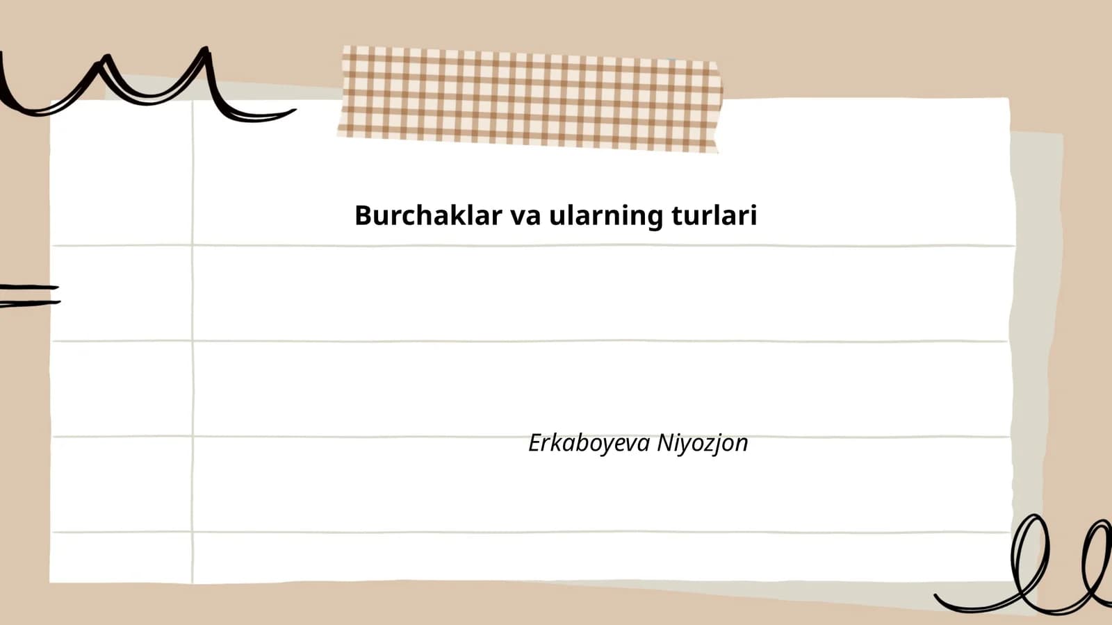 Burchaklar va ularning turlari