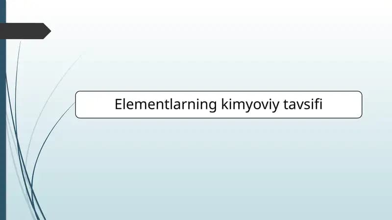 Kimyoviy elementlar