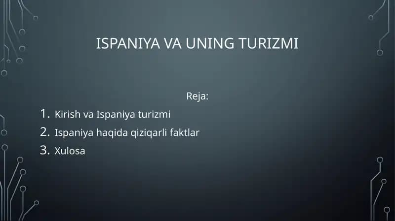 Ispaniya va uning turizmi