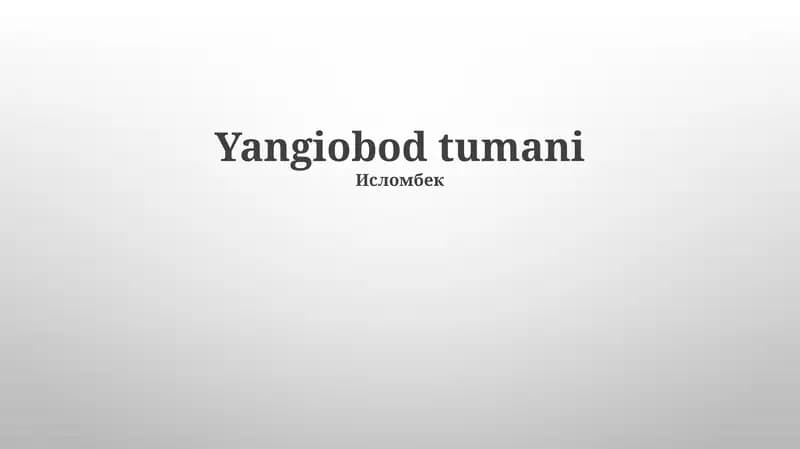 Yangiobod tumani