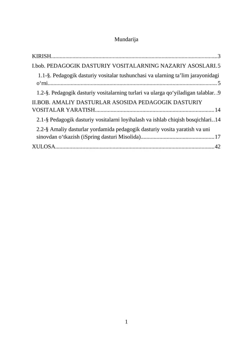 Amaliy dasturlarda pedagogik dasturiy vositalar yaratish