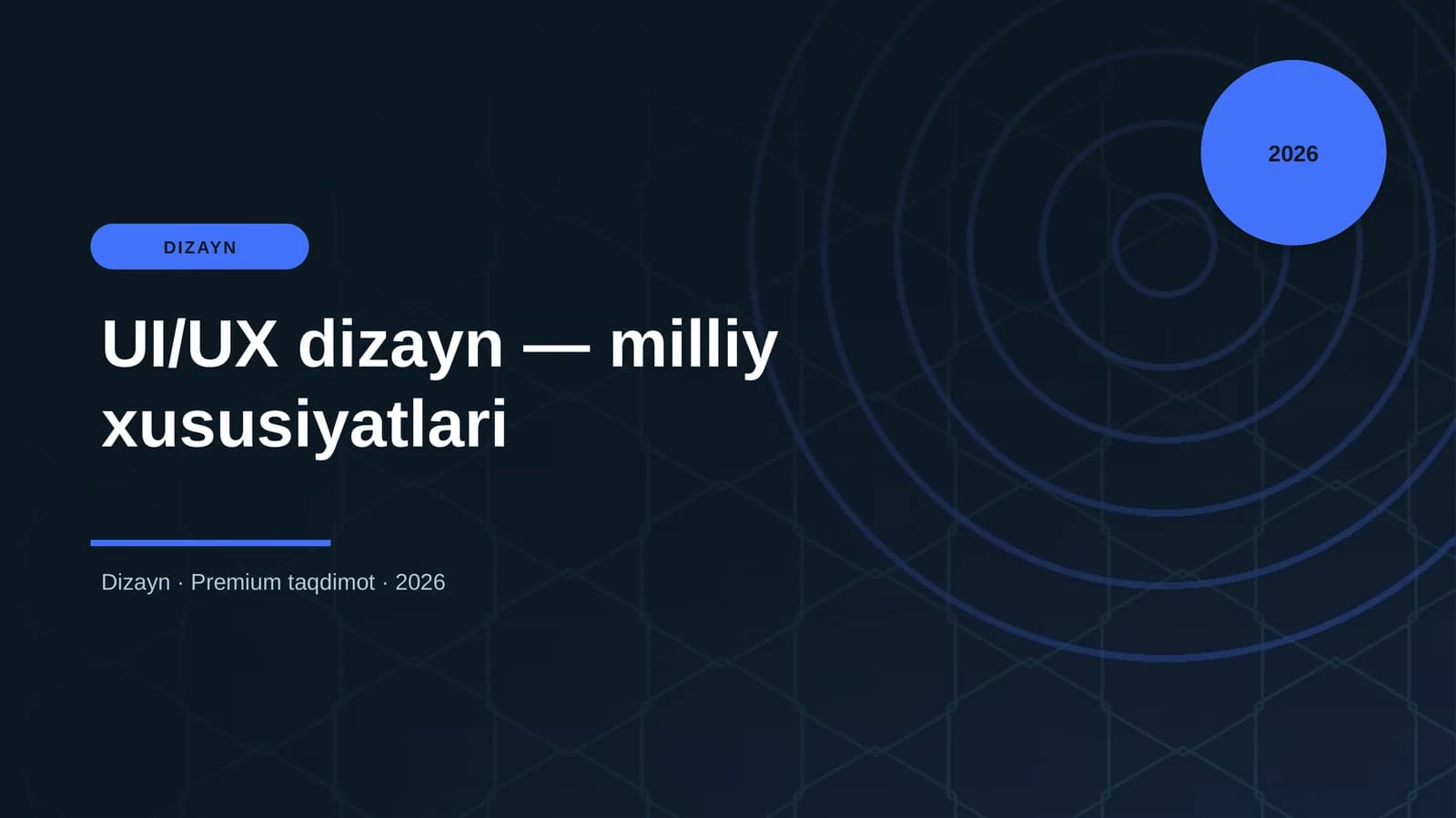 UI/UX dizayn — milliy xususiyatlari