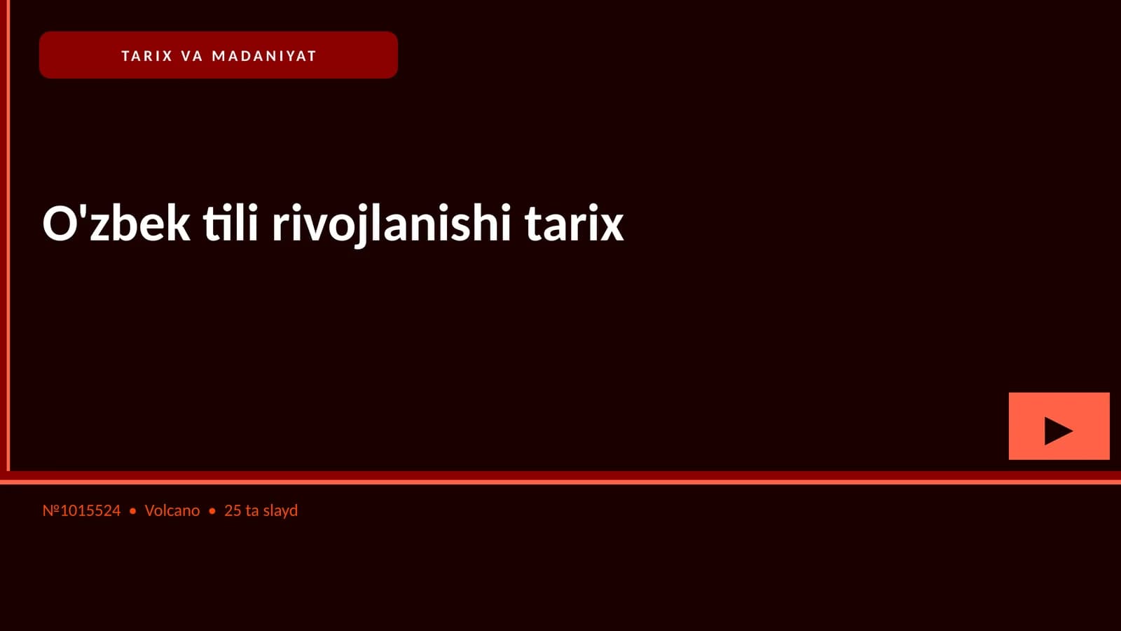 O'zbek tili rivojlanishi tarix