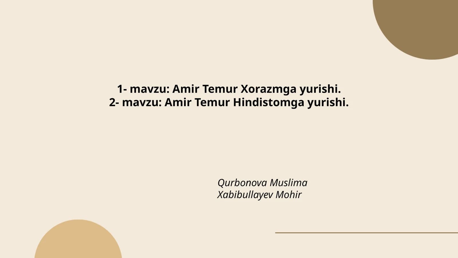 Amir Temur Xorazmga yurishi